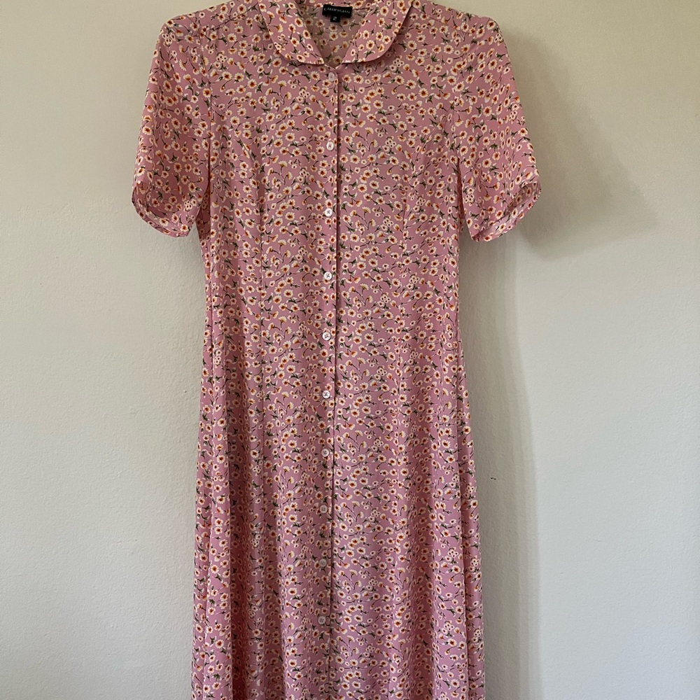 Callipygian Floral Pink Button-Up Dress - Opening Ceremony